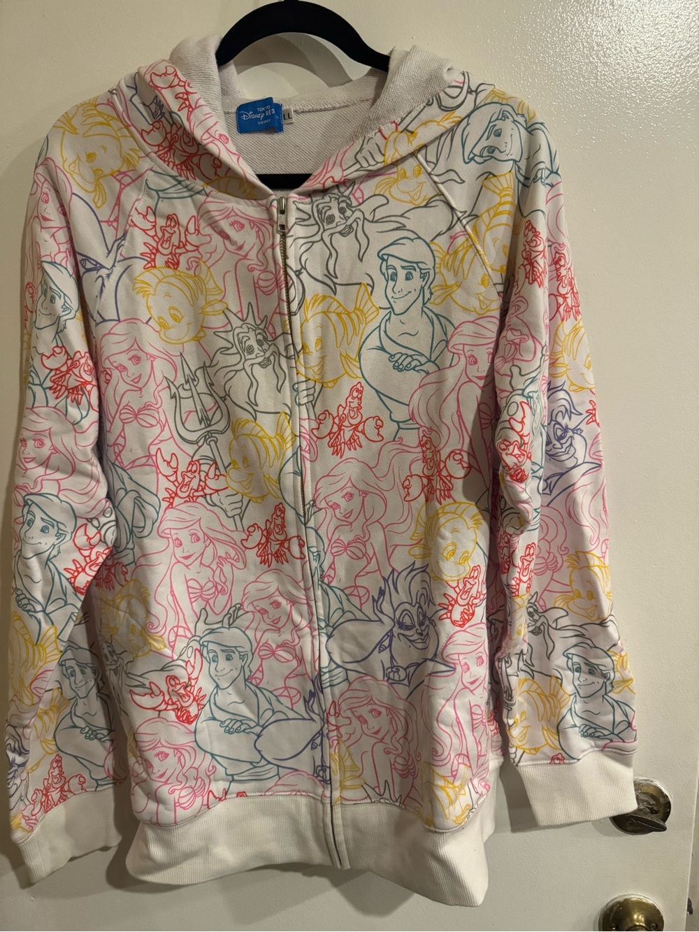 Tokyo Disney Sea The Little Mermaid Multicolor Zip-Up Hoodie for women Rare